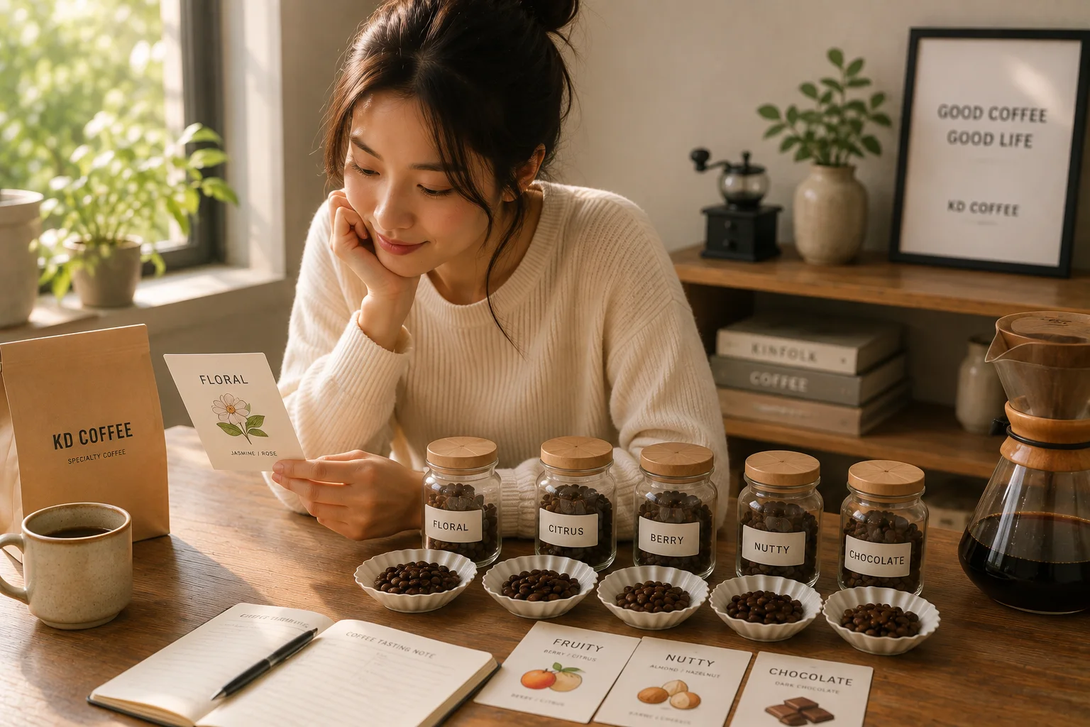 花香水果與黑咖啡構成的 KD Coffee 依風味挑選情境